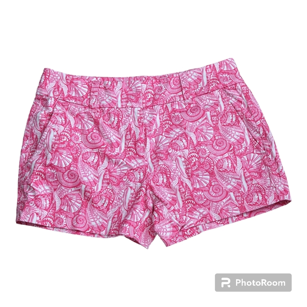 Vineyard Vines Women's Shorts Seashell Print Sz.00 Pre-owned - Picture 1 of 6